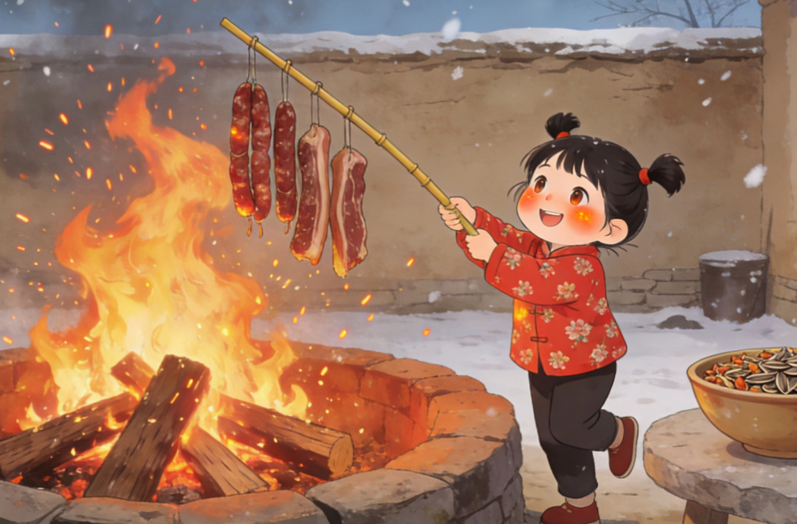 火坑边的年味儿